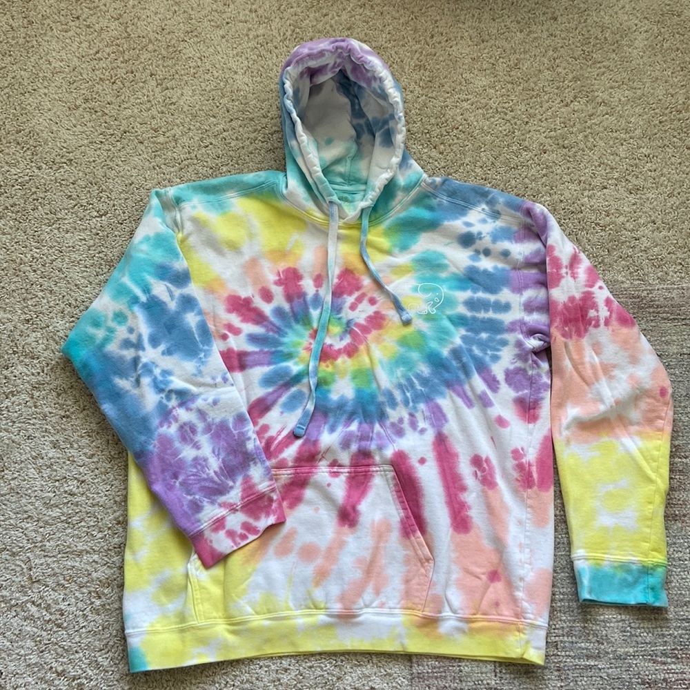 Rainbow Tie Dye Ivory Ella Sweatshirt